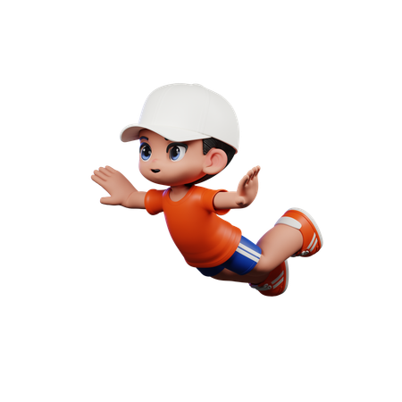 Flying Man  3D Icon
