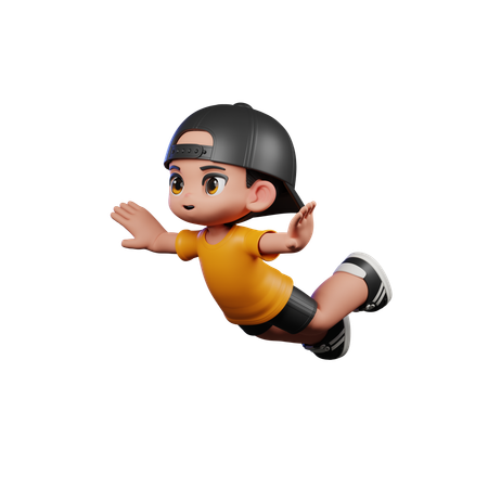 Flying Man  3D Icon