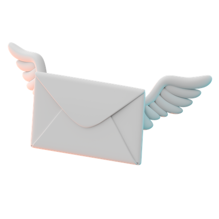 Flying Message  3D Icon