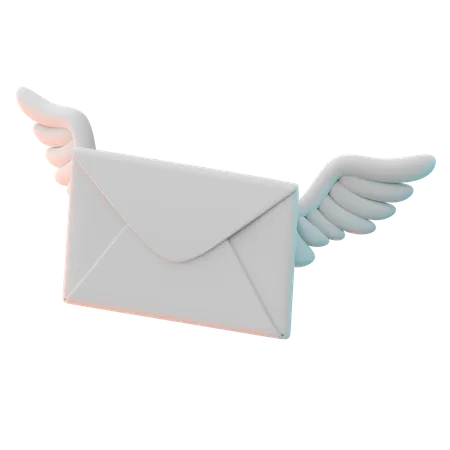 Flying Message  3D Icon