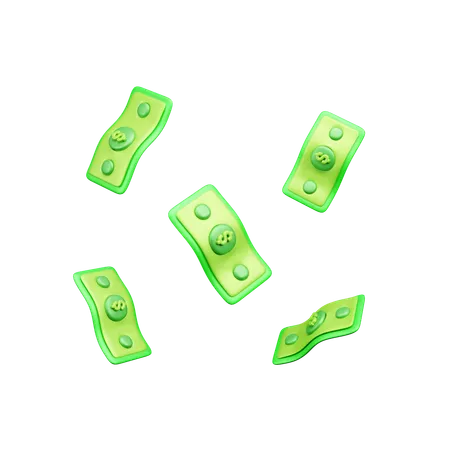 Flying money  3D Icon