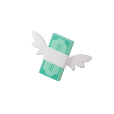 Flying Money  3D Icon