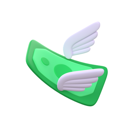 Flying Money  3D Icon