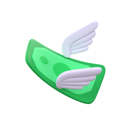 Flying Money  3D Icon