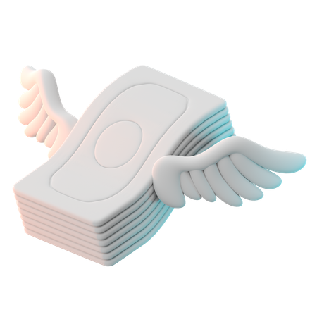 Flying Money  3D Icon