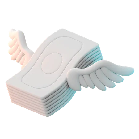 Flying Money  3D Icon