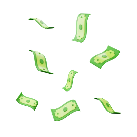 Flying money  3D Icon