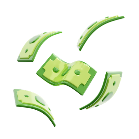 Flying money  3D Icon