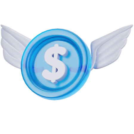 Flying Money  3D Icon