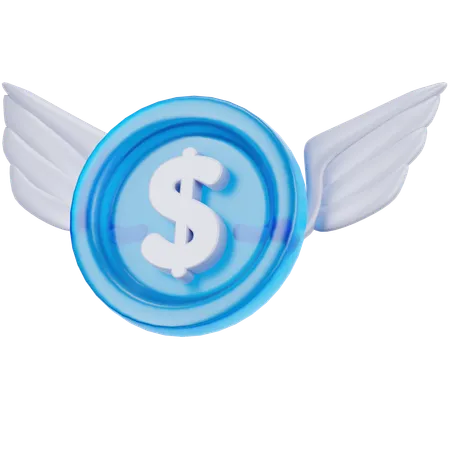 Flying Money  3D Icon