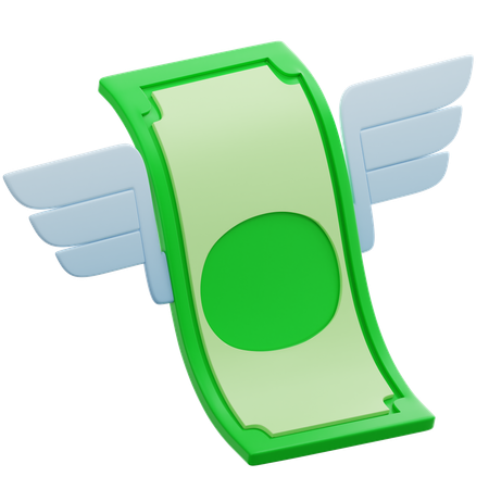 Flying Money  3D Icon