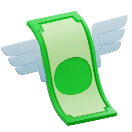 Flying Money  3D Icon