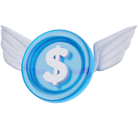 Flying Money  3D Icon
