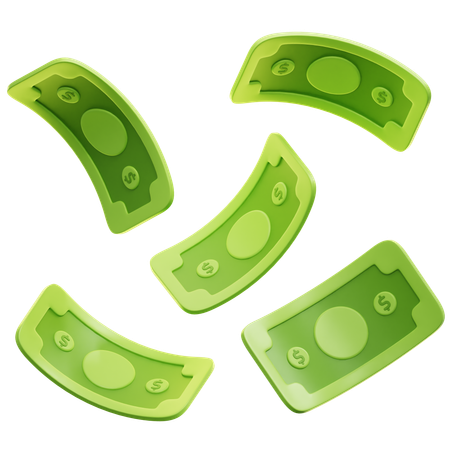 Flying Money  3D Icon