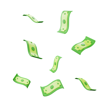 Flying money  3D Icon