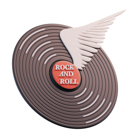 Flying Music Disc  3D Icon