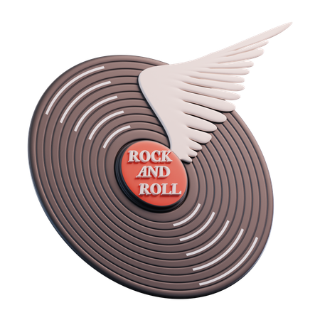 Flying Music Disc  3D Icon