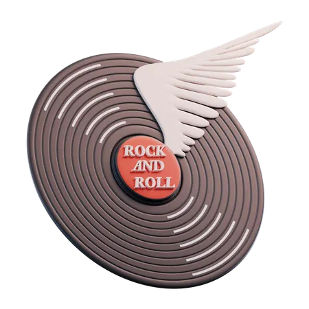 Flying Music Disc  3D Icon