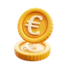 Flying Of Euro Coins