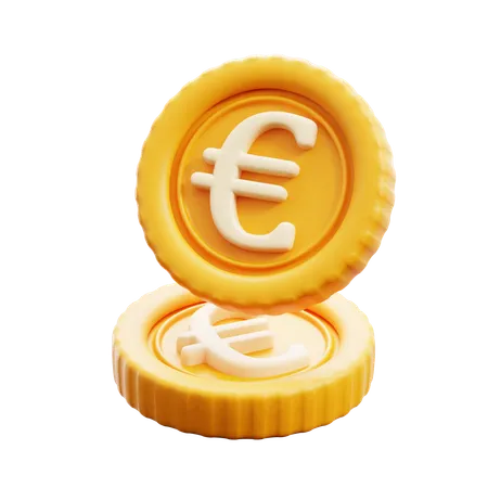 Flying Of Euro Coins  3D Icon