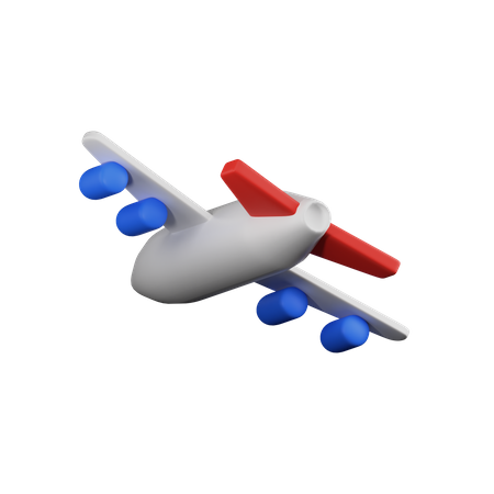 Flying Plane 3D Illustration