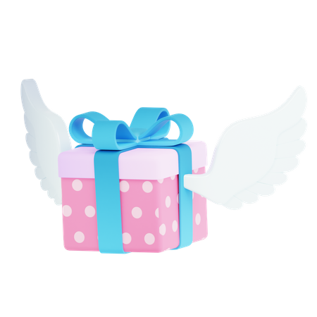 Flying Present  3D Icon