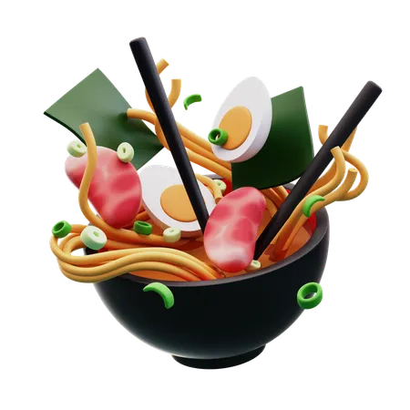 Flying Ramen  3D Icon