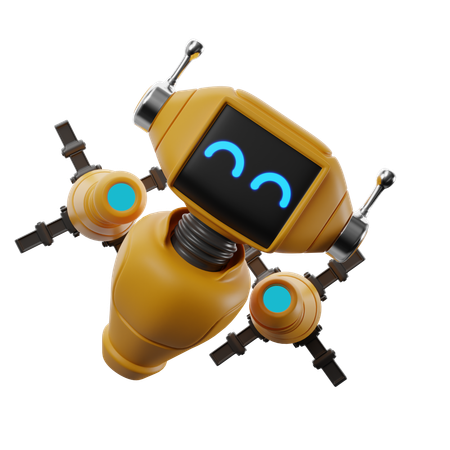 Flying Robot  3D Icon