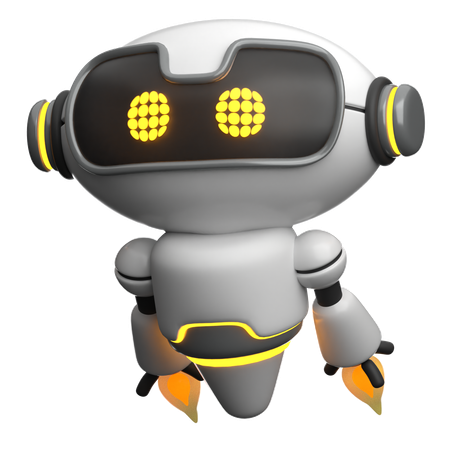 Flying Robot  3D Icon