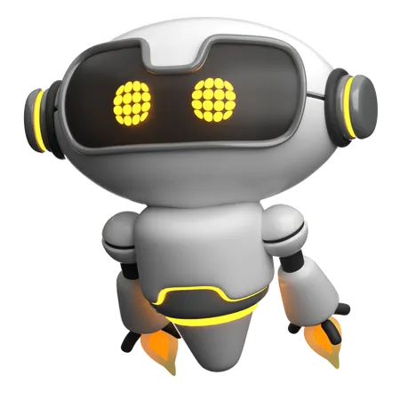 Flying Robot  3D Icon