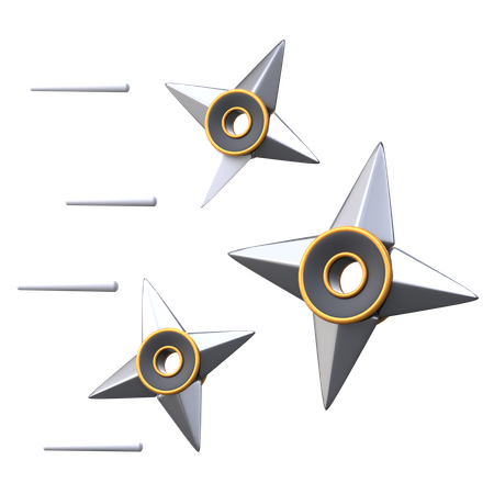 Flying Shuriken  3D Icon