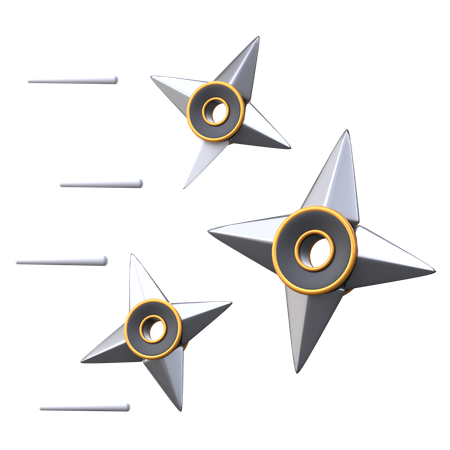 Flying Shuriken  3D Icon