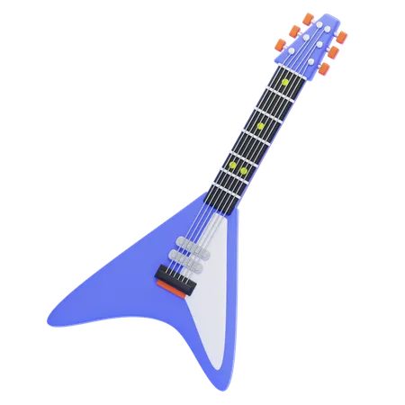 Flying V E-Gitarre  3D Icon