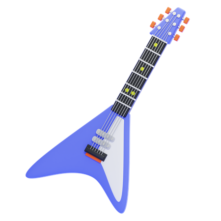 Flying V Electric Guitar  3D Icon