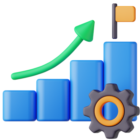 金融成長発展  3D Icon