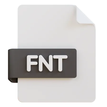 3 D Illustration Of Fnt File Extension 3D Icon