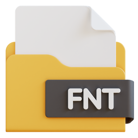 Fnt File  3D Icon