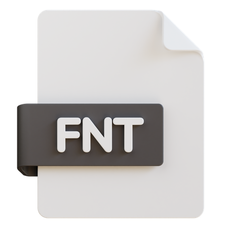 Fnt File  3D Icon