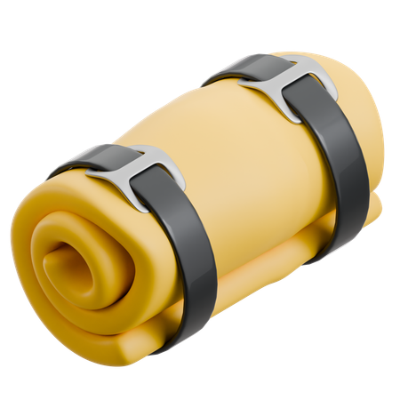 Foam Sleeping Mat Roll  3D Icon