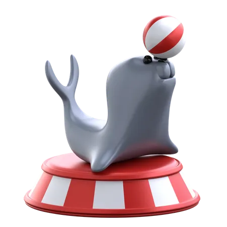 Foca de circo  3D Icon