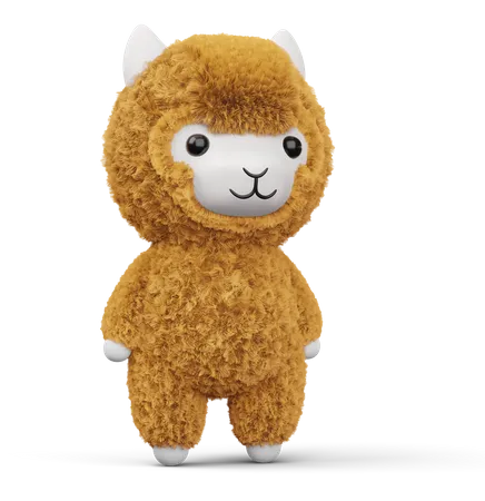 Alpaca fofa  3D Icon