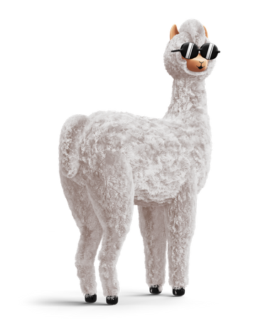 Alpaca fofa  3D Icon