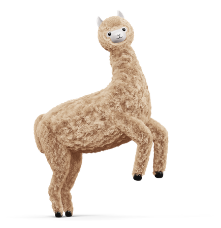 Alpaca fofa  3D Icon