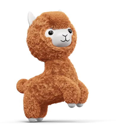 Alpaca fofa  3D Icon