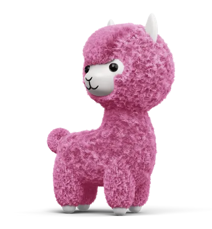 Alpaca fofa  3D Icon