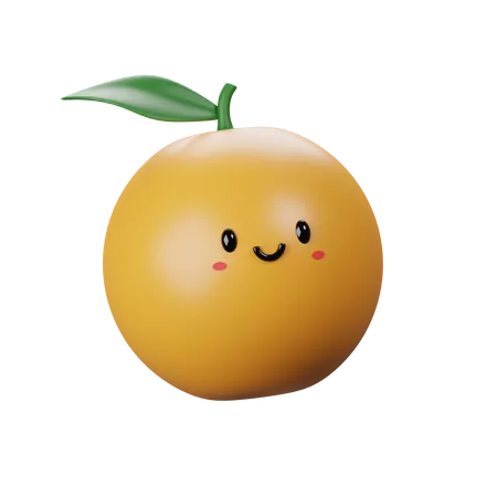 Laranja fofa  3D Icon