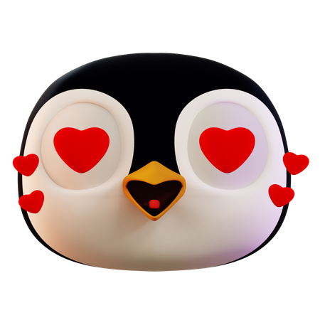 Amor de pinguim fofo  3D Icon