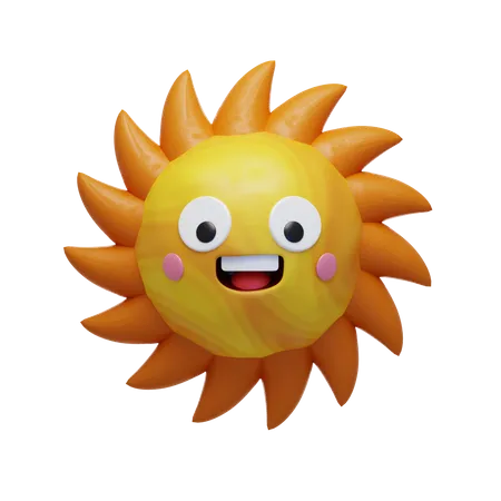 Sol fofo  3D Icon