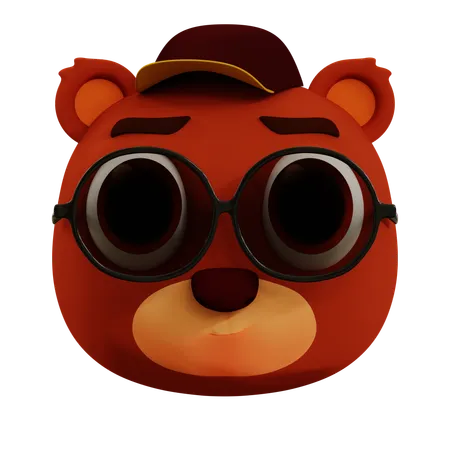 Emoji legal de urso fofo  3D Icon