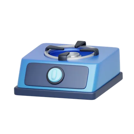 Fogão azul  3D Icon